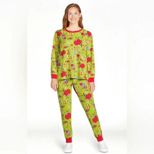 Dr Seuss The Grinch Merry Grinchmas Pajama Set Top & Bottom Christmas Holidays